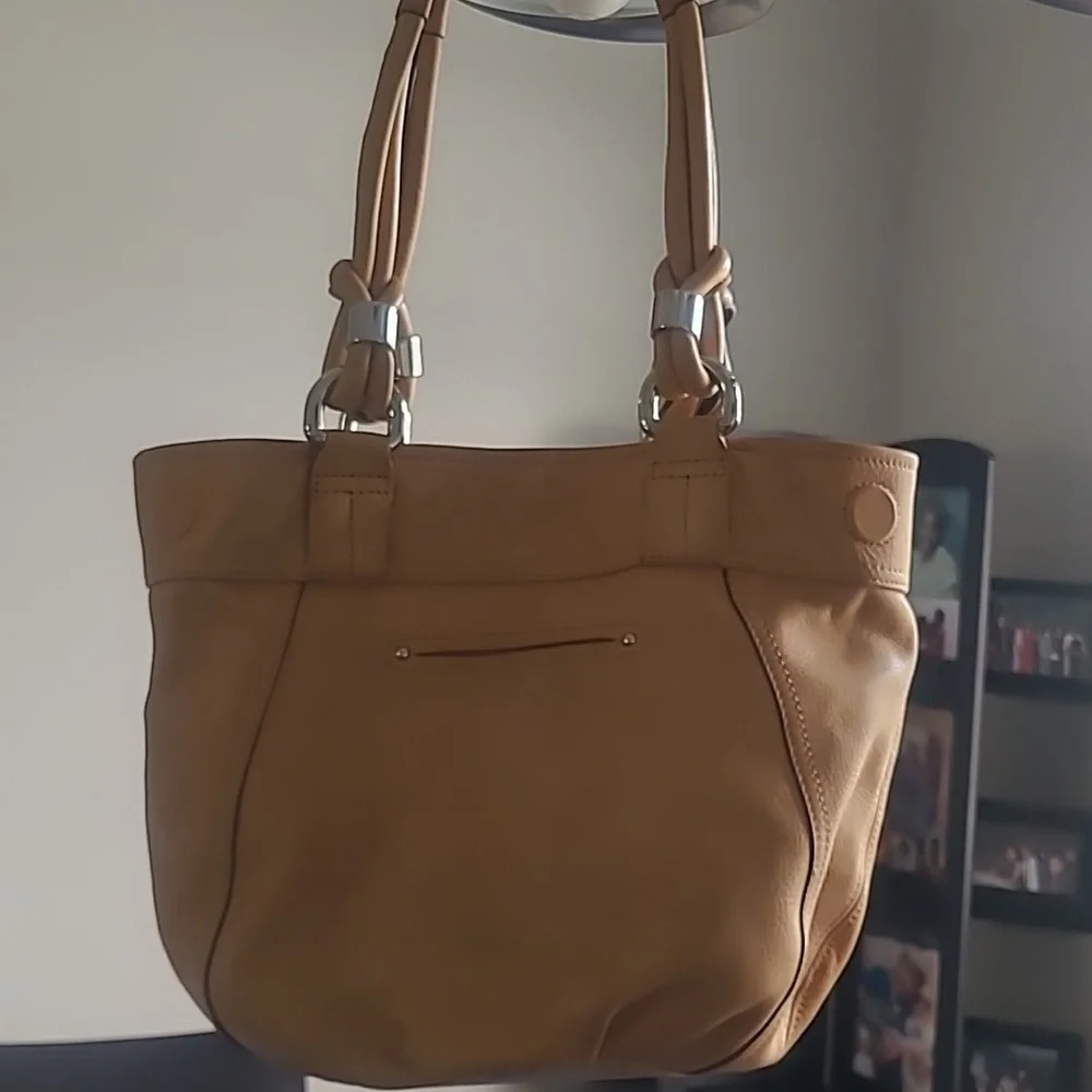 B Makowsky Pebbled Leather Hobo Shoulder Bag